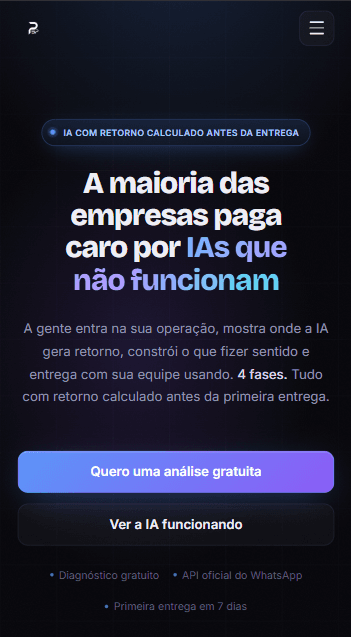 Landing page de PSP Mídias IA — IA para empresas